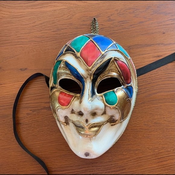 Hand Made in Italy paper machete Mardi Gras mask